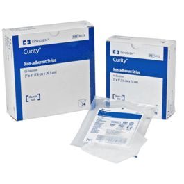 Curity Non-Adherent Strips with Oil Emulsion 3" x 3"